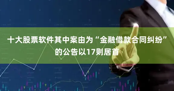 十大股票软件其中案由为“金融借款合同纠纷”的公告以17则居首